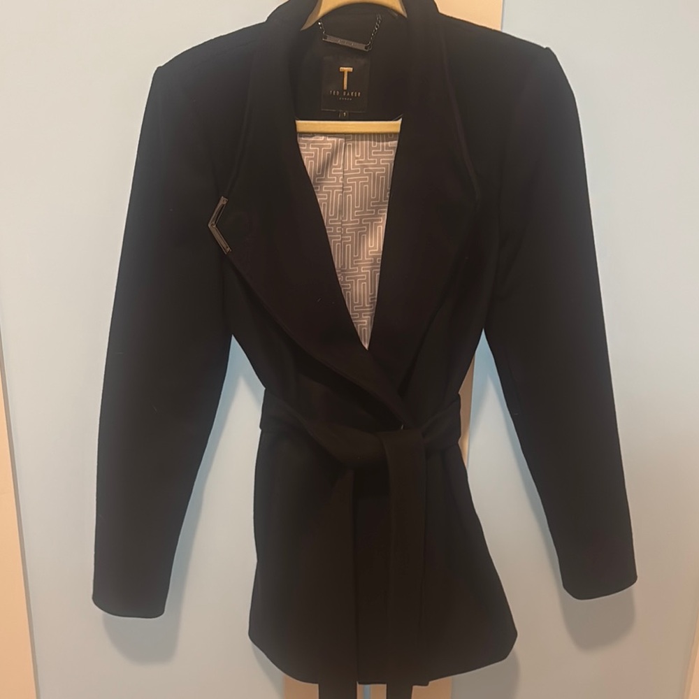 Ted Baker Black Tie Waist Blazer by